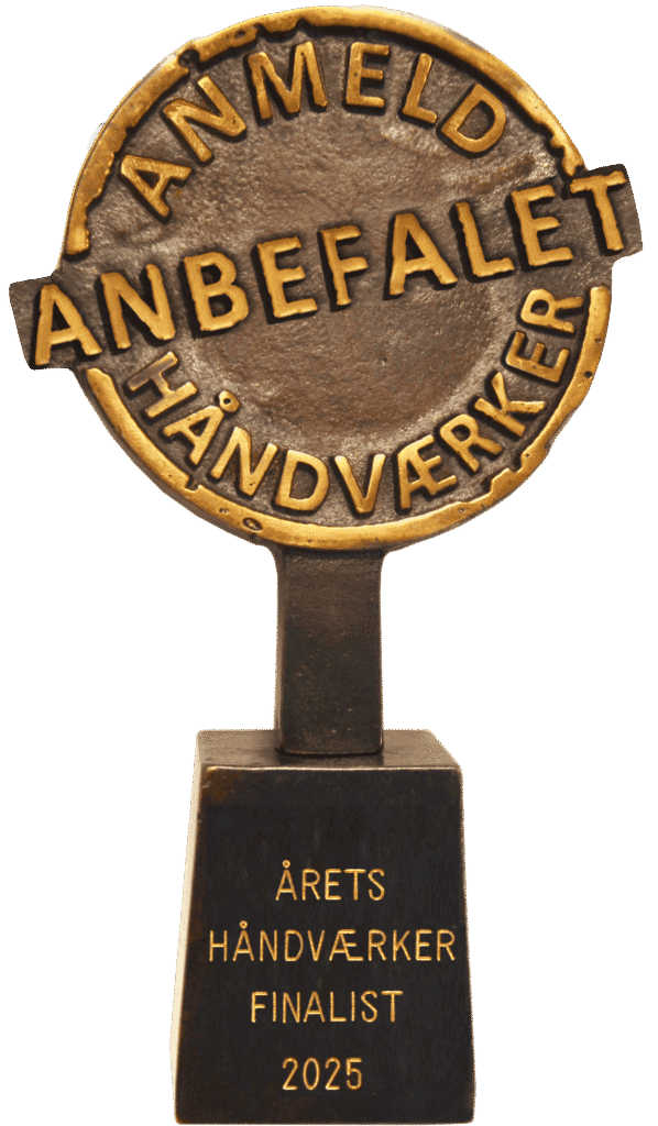 Statuette for kåring af VVS-arbejde - "ANBEFALET HÅNDVÆRKER"